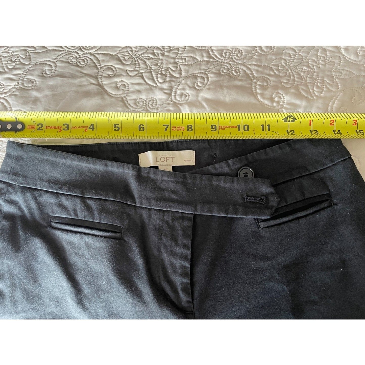 LOFT Black Chino Capri Pants, Size 4P9