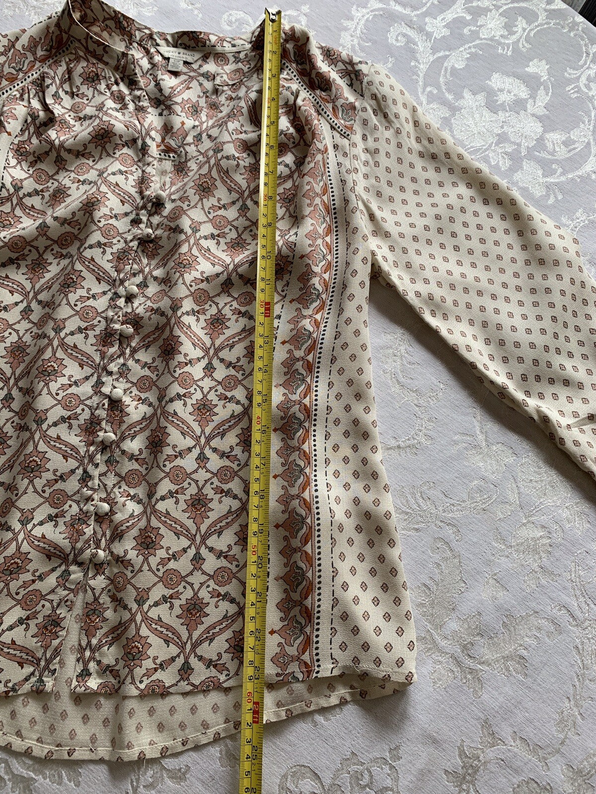 LUCKY BRAND Peasant Print Pullover Blouse4