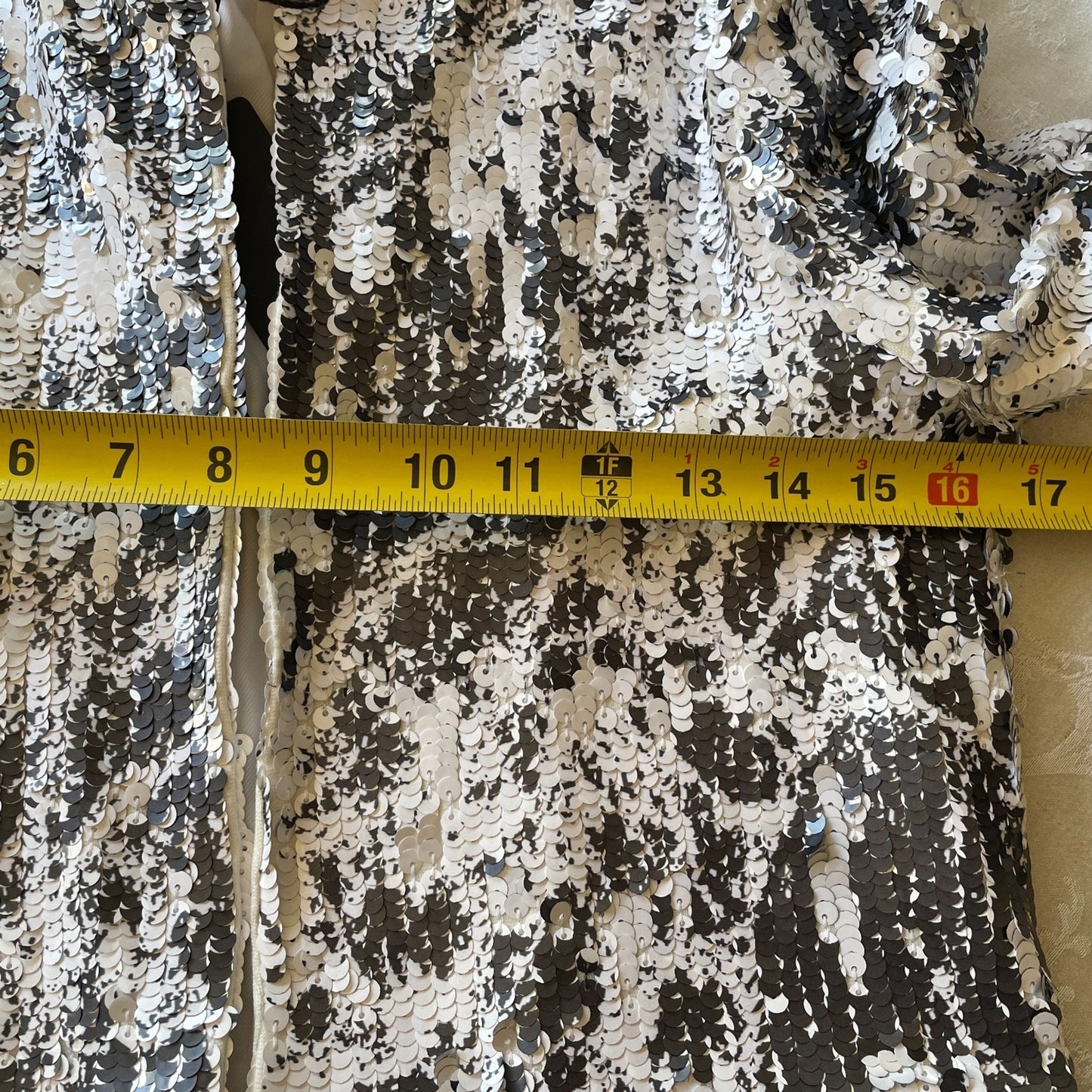 SEN New White & Black Sequin Short Jacket from Milan, Italy, Size XS8