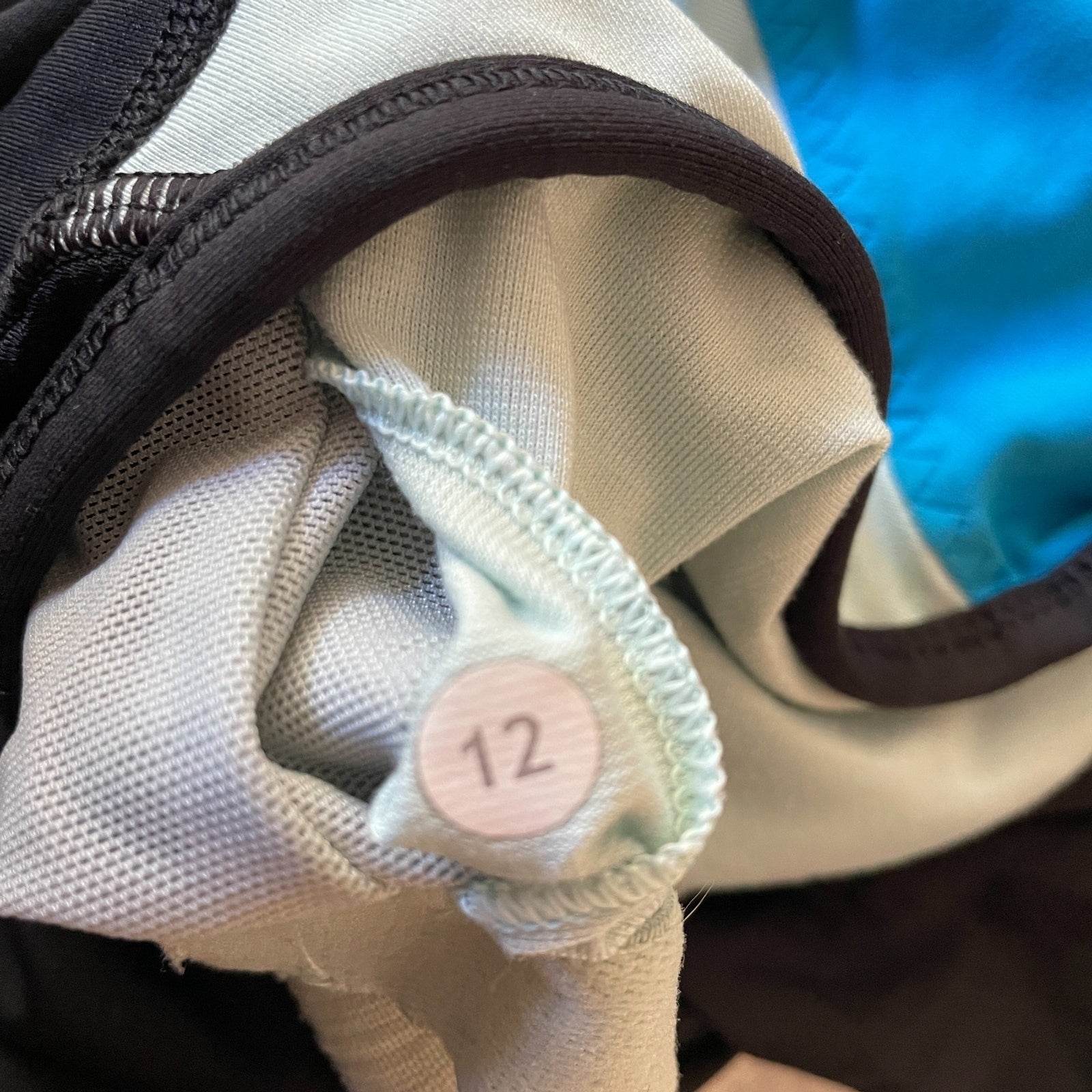 LULULEMON Blue, Aqua, Black Cardio Kick Racerback Tank Top, Size 125