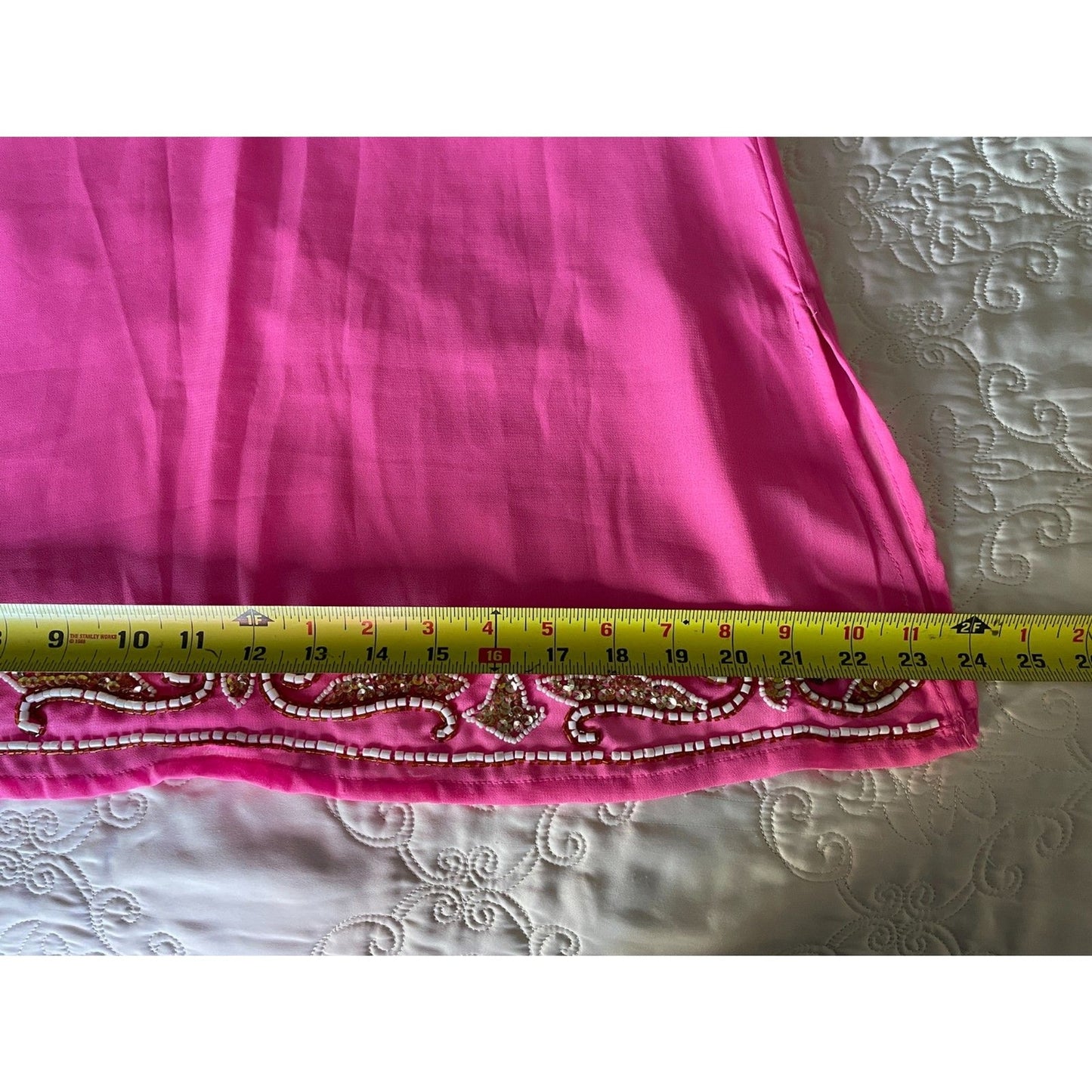 MIX NOUVEAU Pink Beaded Sheer Cover-Up, Size Small9