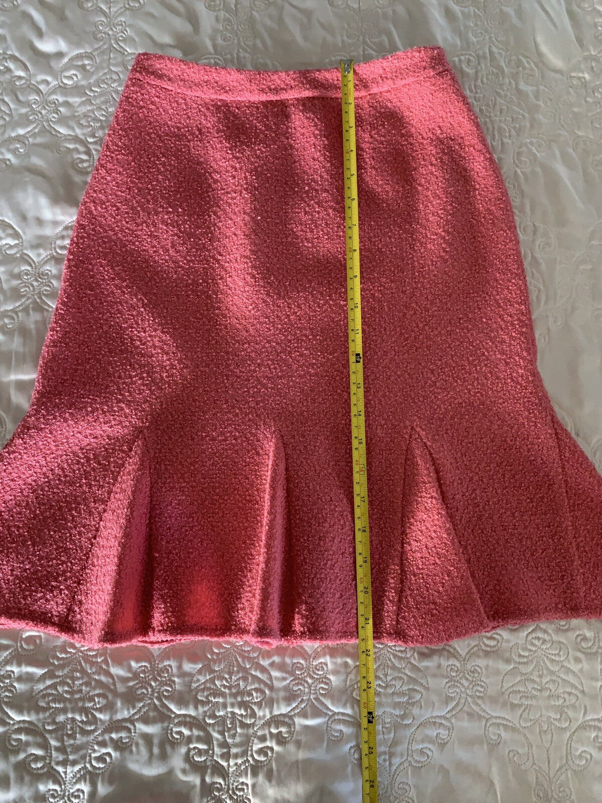 INC International Concepts Coral Pleated Fully Lined Skirt, Size 24