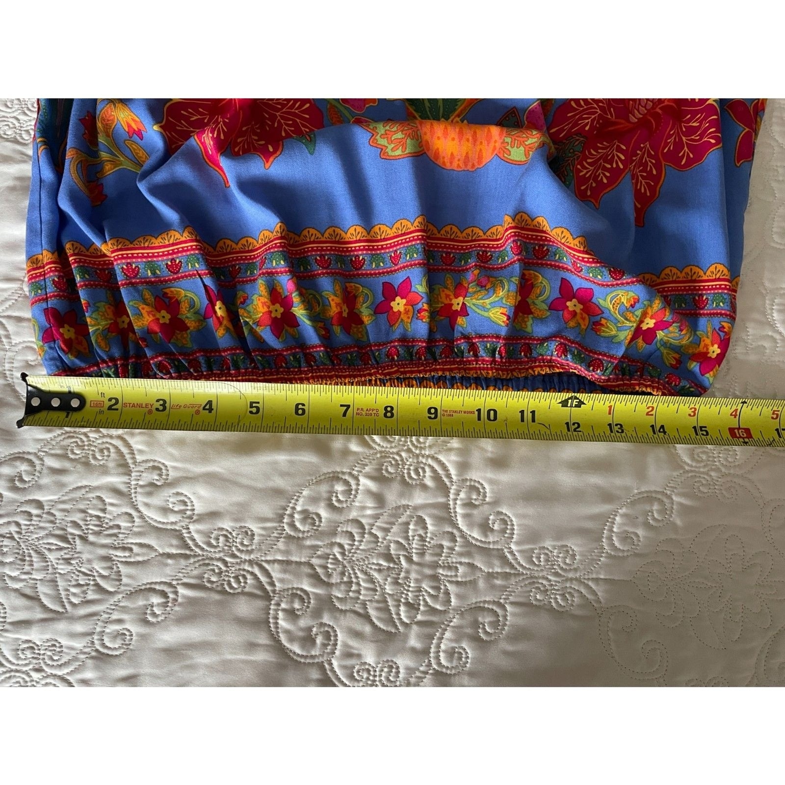 CYNTHIA ROWLEY Multi-Color Floral Off-Shoulder Long Balloon Sleeve Top, Size S 14