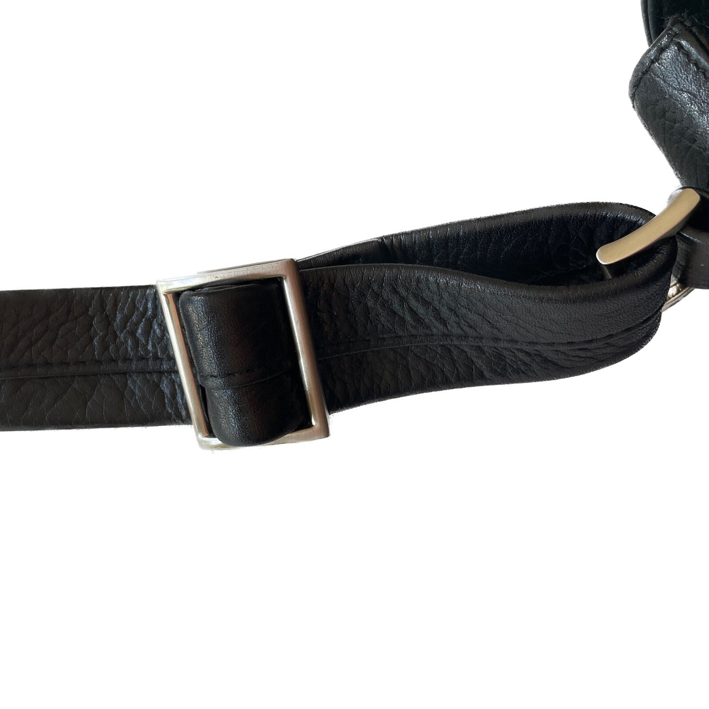 TIGNANELLO Black Genuine Leather Crossbody Bag with Flap Over 8