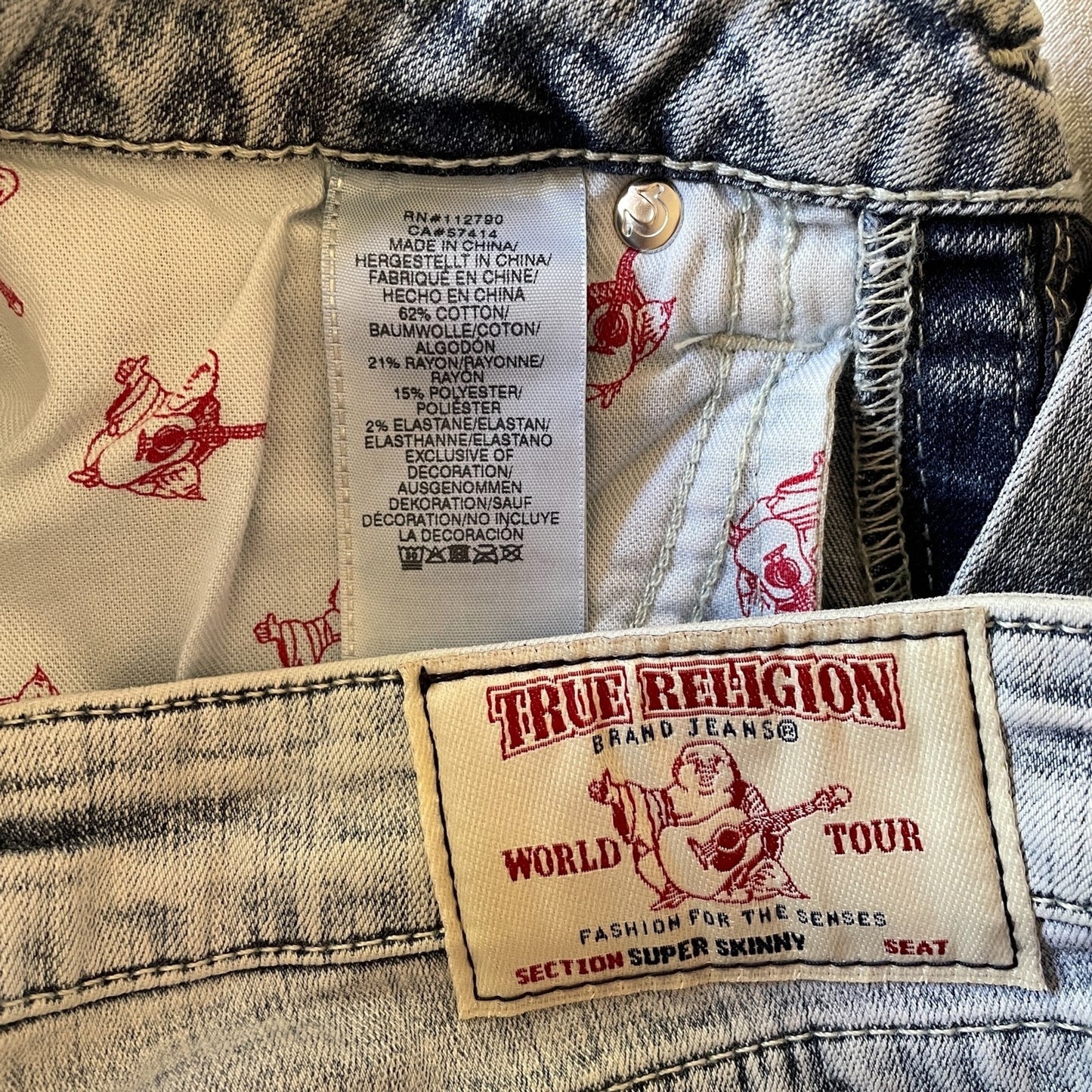 TRUE RELIGION New Ankle Super Skinny Jeans, Size 284