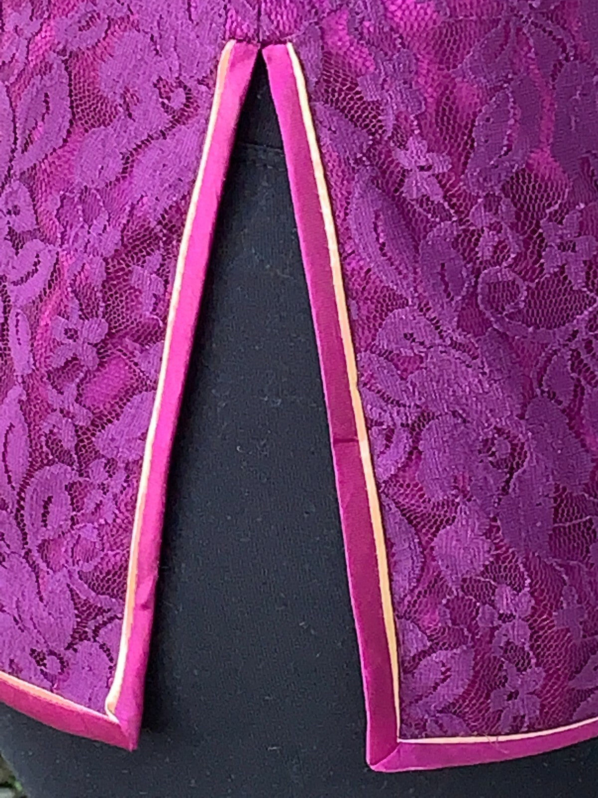 Purple Lace Top with Gold & Green Sequin Peacock5