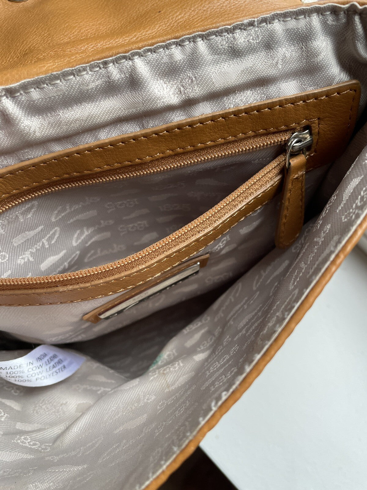 CLARKS Leather Crossbody bag with tassel10