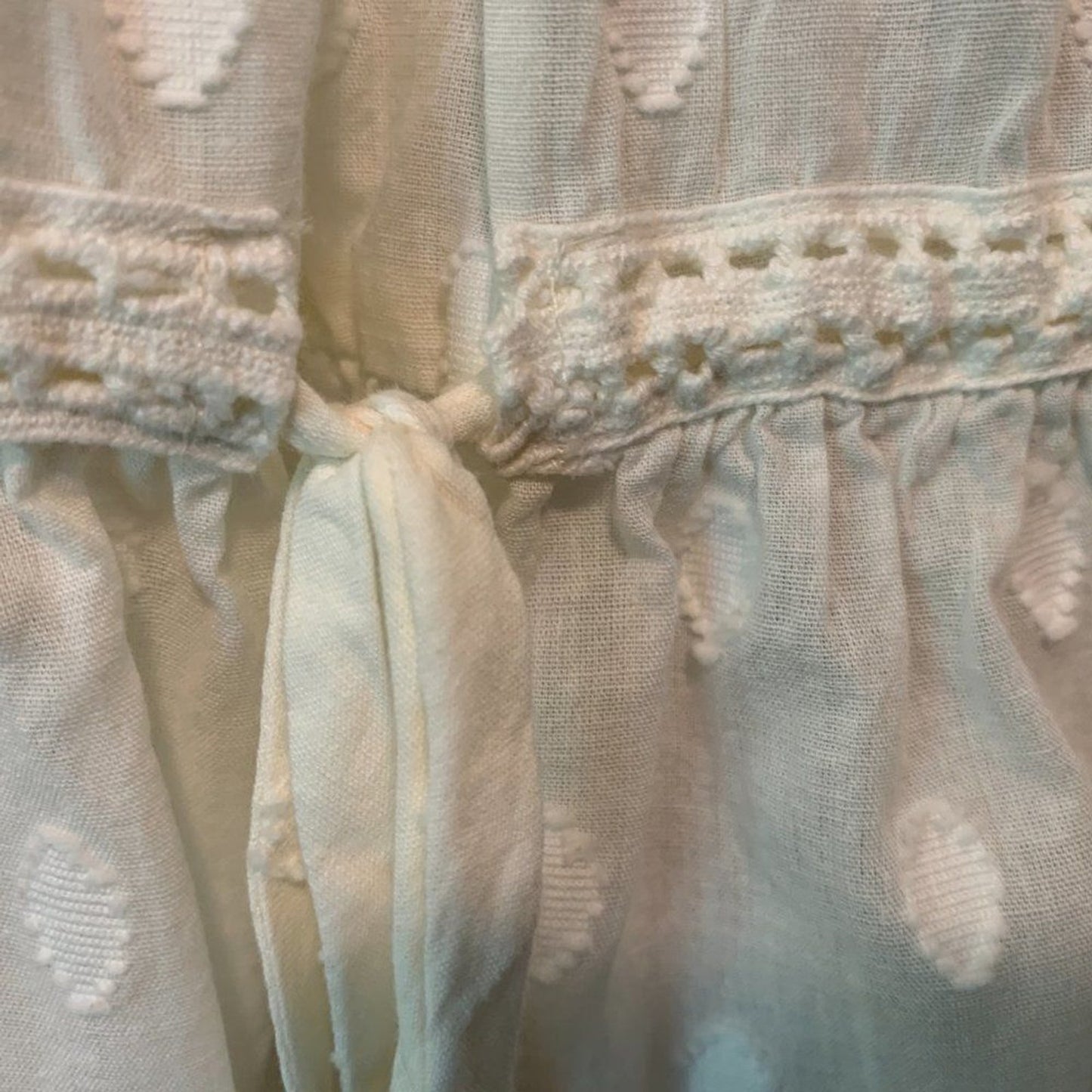 ECOTE 100% Cotton Peasant Cream Blouse8