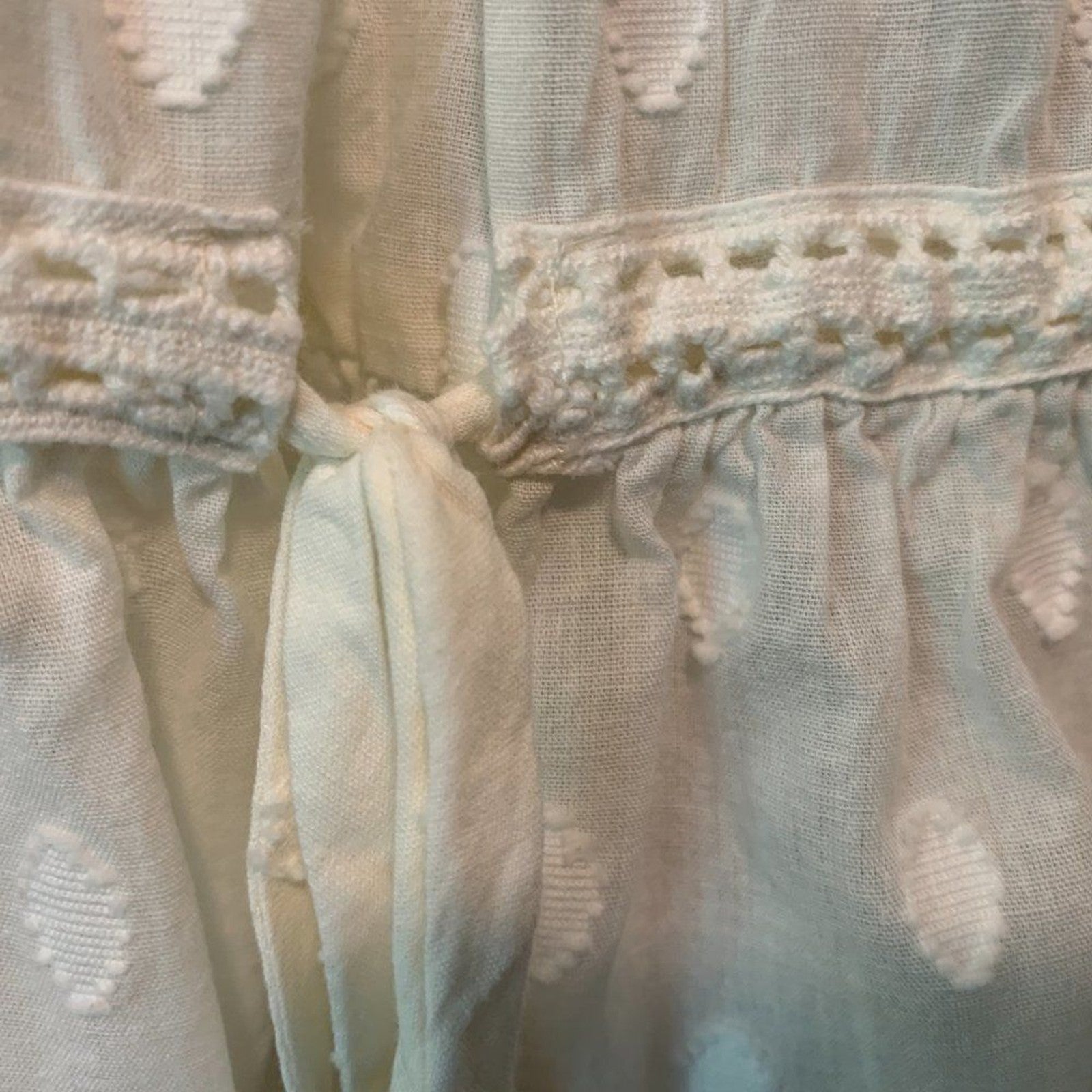 ECOTE 100% Cotton Peasant Cream Blouse8