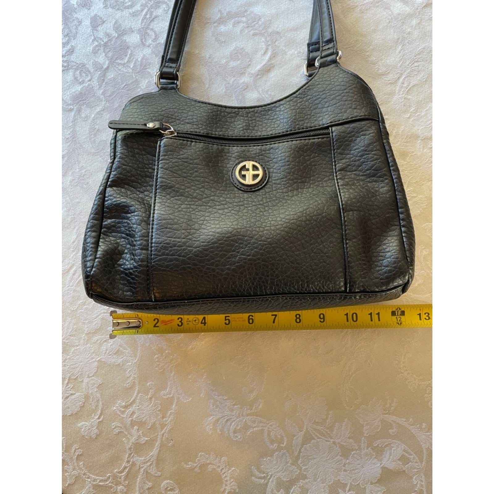 GIANI BERNINI Black Pebble Leather Tote Bag9
