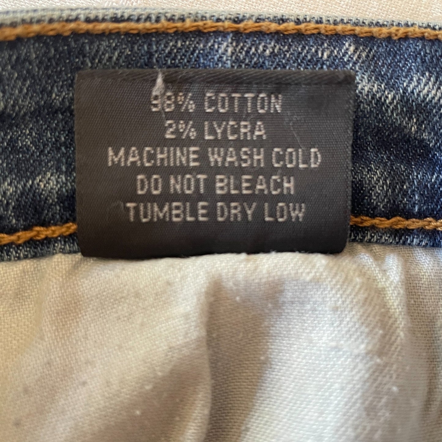 JET John Eshaya New Medium Wash Denim Jeans, camouflage knees, Size 05