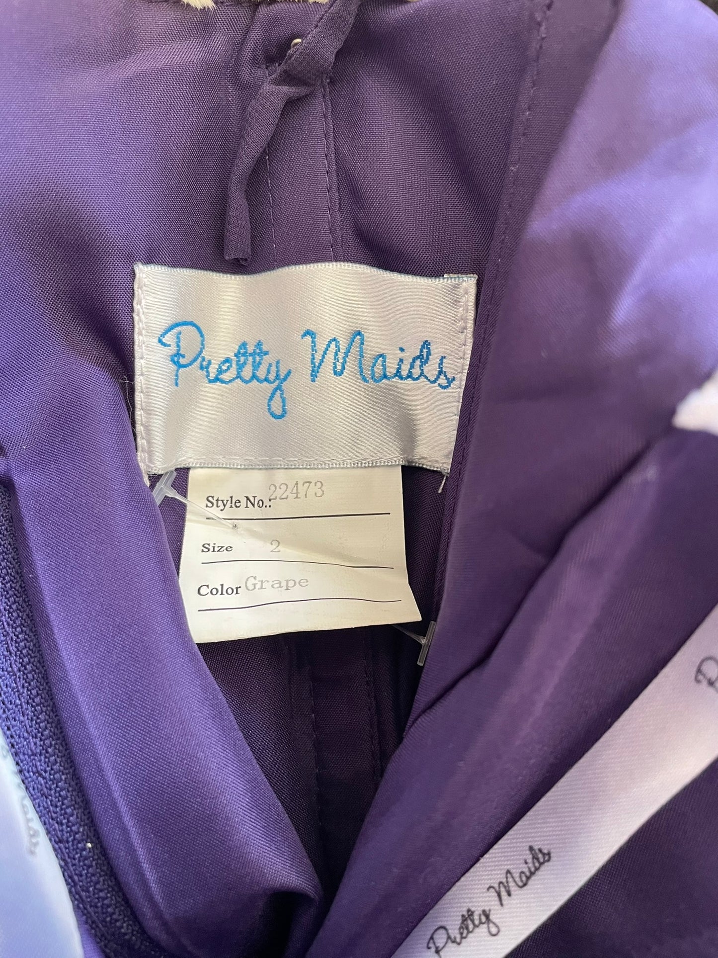 Pretty Maids Strapless Ruffle Cocktail Dress – Grape
