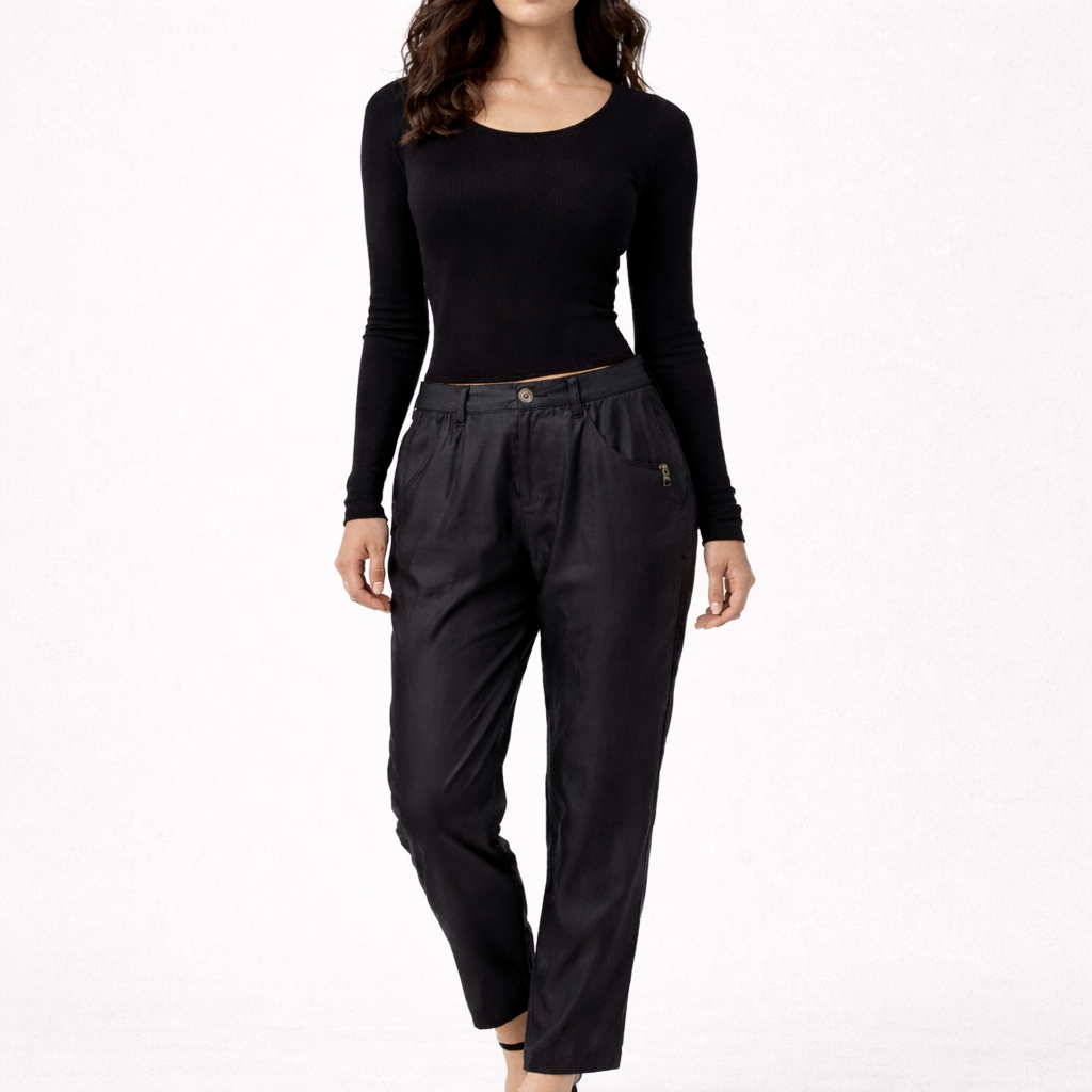 DIESEL Black Soft Flowing Pants – Size 26