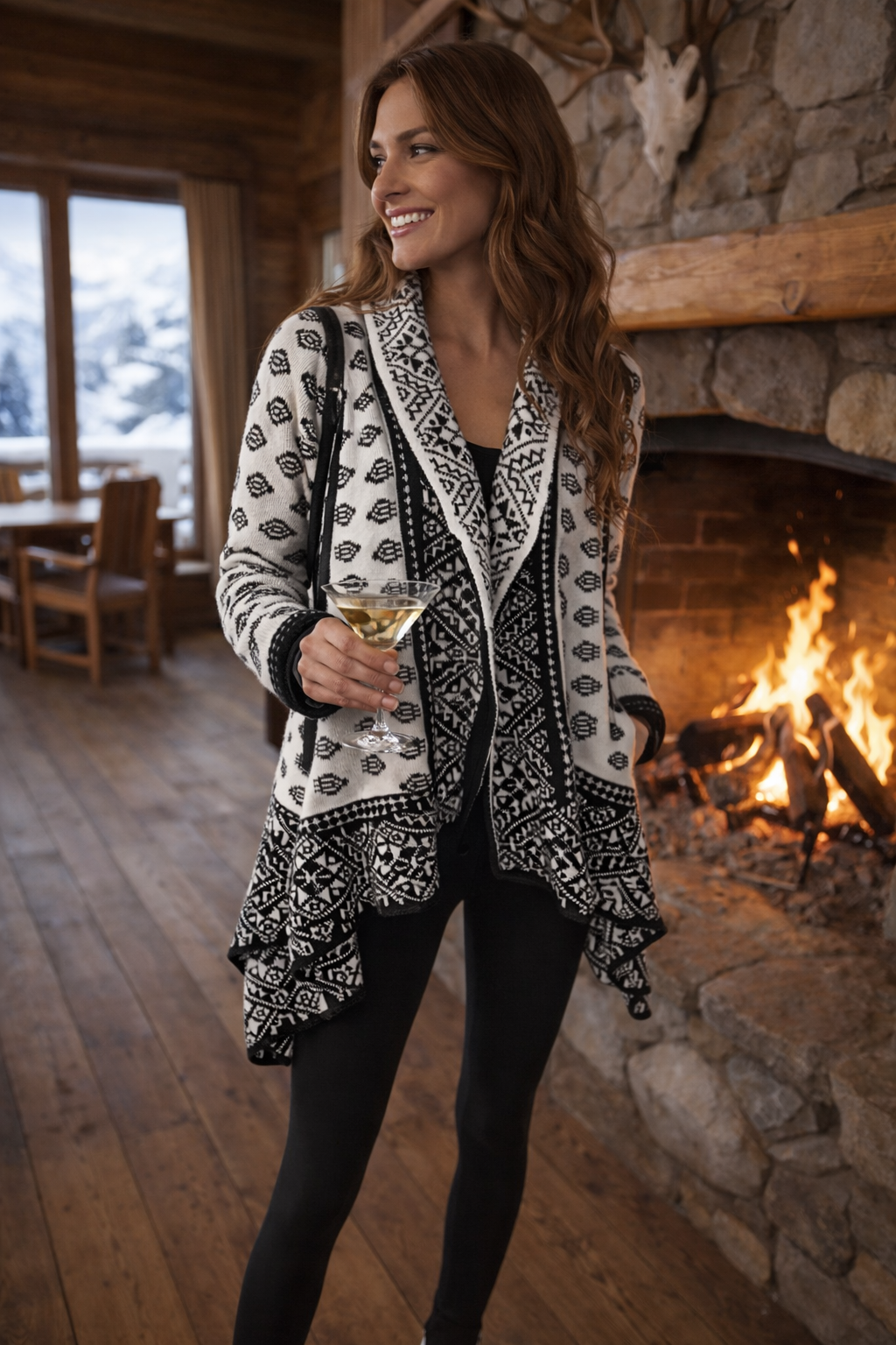 ROMEO & JULIET Black & White Reversible Asymmetrical Sweater – Size Small