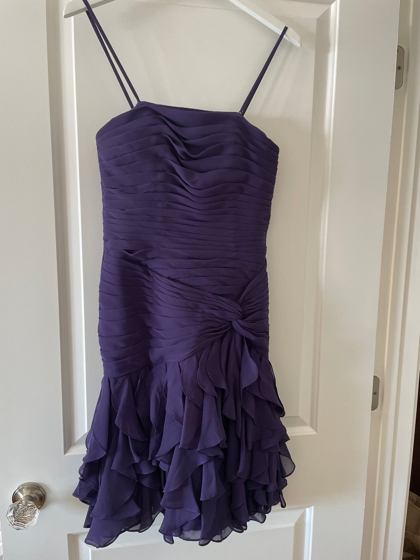 Pretty Maids Strapless Ruffle Cocktail Dress – Grape