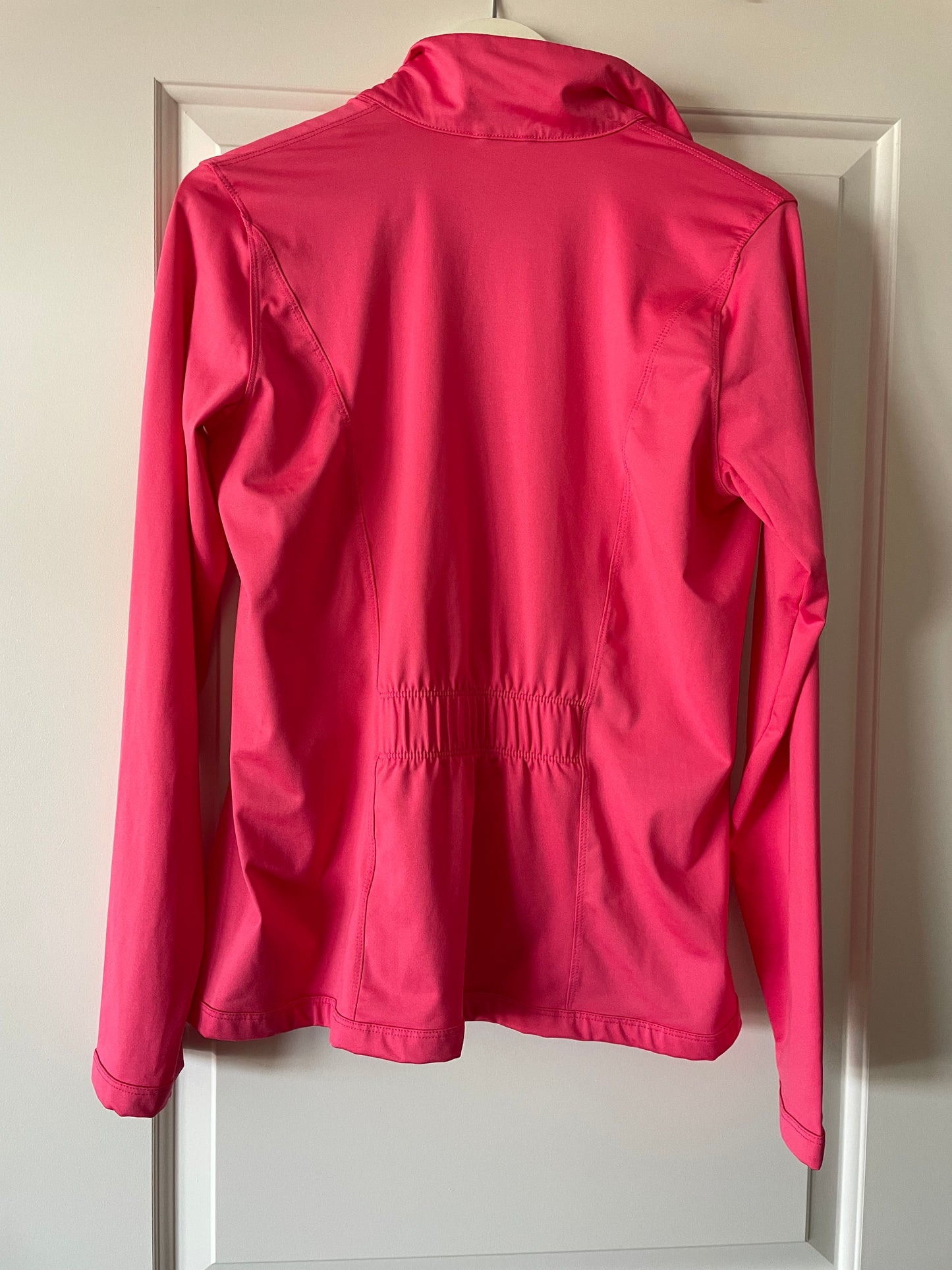 Nike Dri-Fit Pink Full Zip Athletic Jacket – Fitted Running Training Layer - Size M