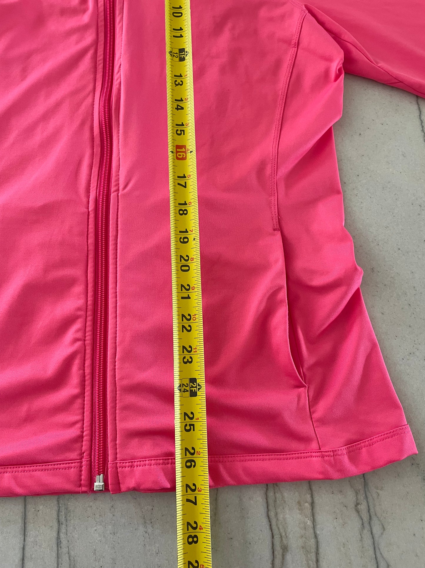 Nike Dri-Fit Pink Full Zip Athletic Jacket – Fitted Running Training Layer - Size M